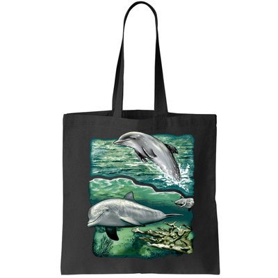 Cute Abstract dolphins In Sea Life Bag