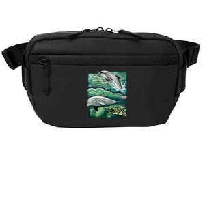 Cute Abstract dolphins In Sea Life Crossbody Pack