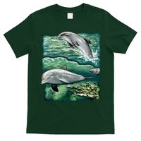 Cute Abstract dolphins In Sea Life T-Shirt