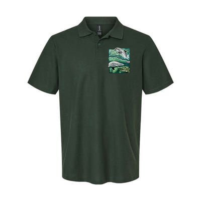 Cute Abstract dolphins In Sea Life Polo