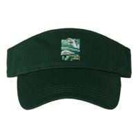 Cute Abstract dolphins In Sea Life Valucap Bio-Washed Visor