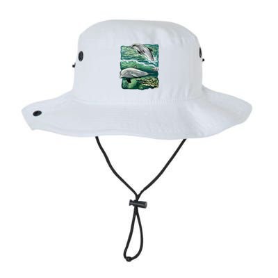 Cute Abstract dolphins In Sea Life Legacy Cool Fit Booney Bucket Hat