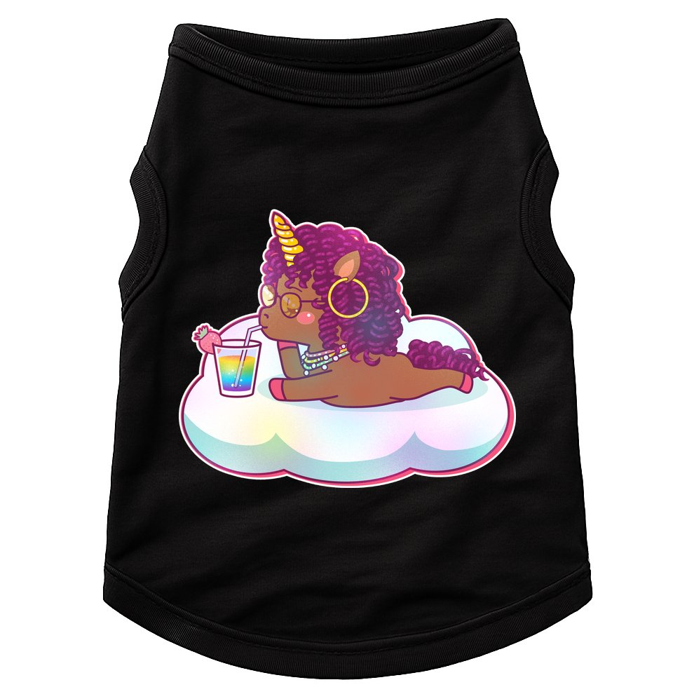 Cute Afro Unicorn Doggie Tank
