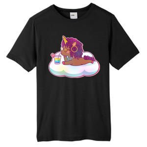 Cute Afro Unicorn Tall Fusion ChromaSoft Performance T-Shirt