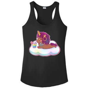 Cute Afro Unicorn Ladies PosiCharge Competitor Racerback Tank