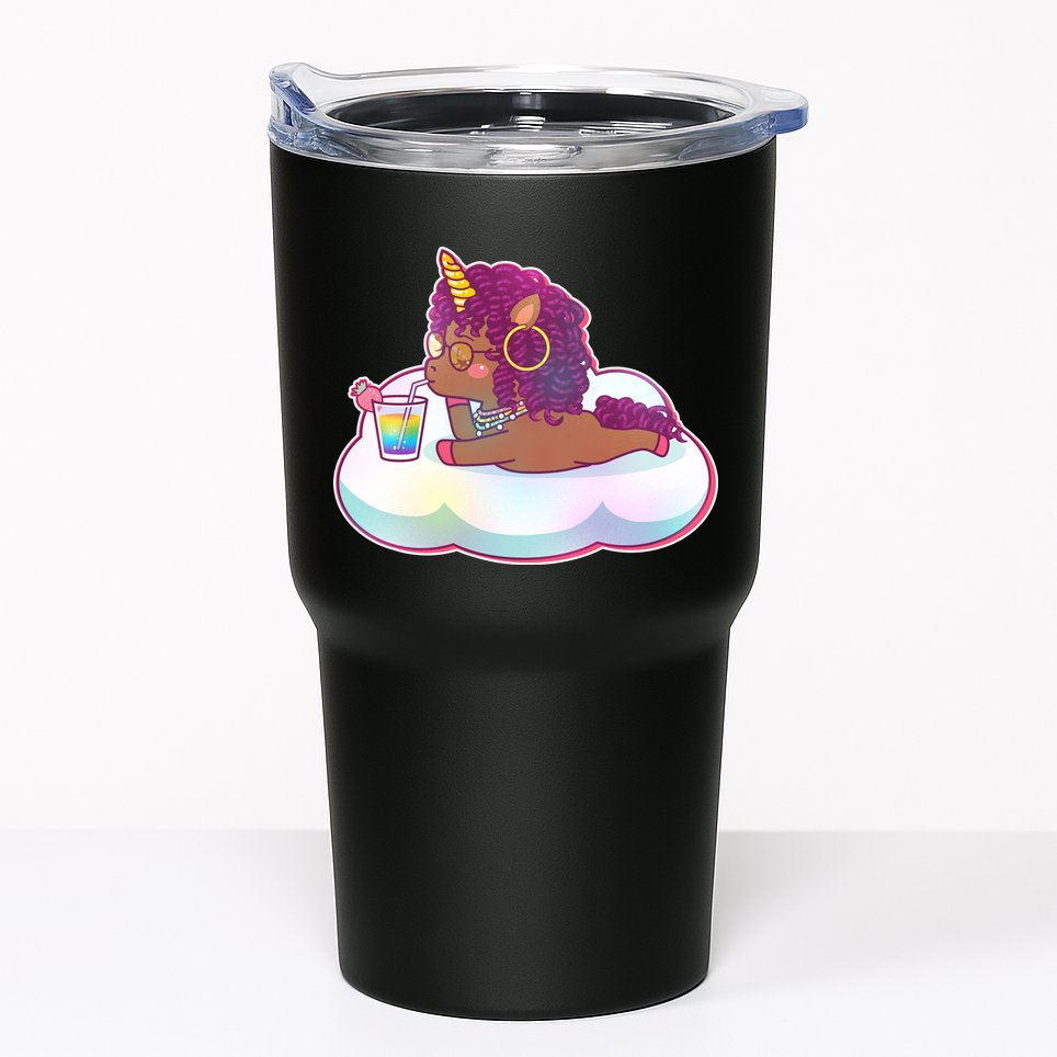 Cute Afro Unicorn Tumbler