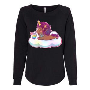 Cute Afro Unicorn Womens California Wash Sweatshirt