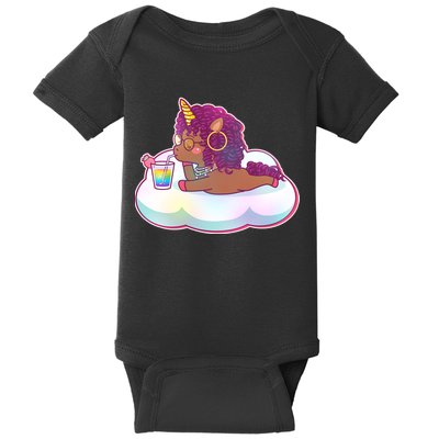 Cute Afro Unicorn Baby Bodysuit