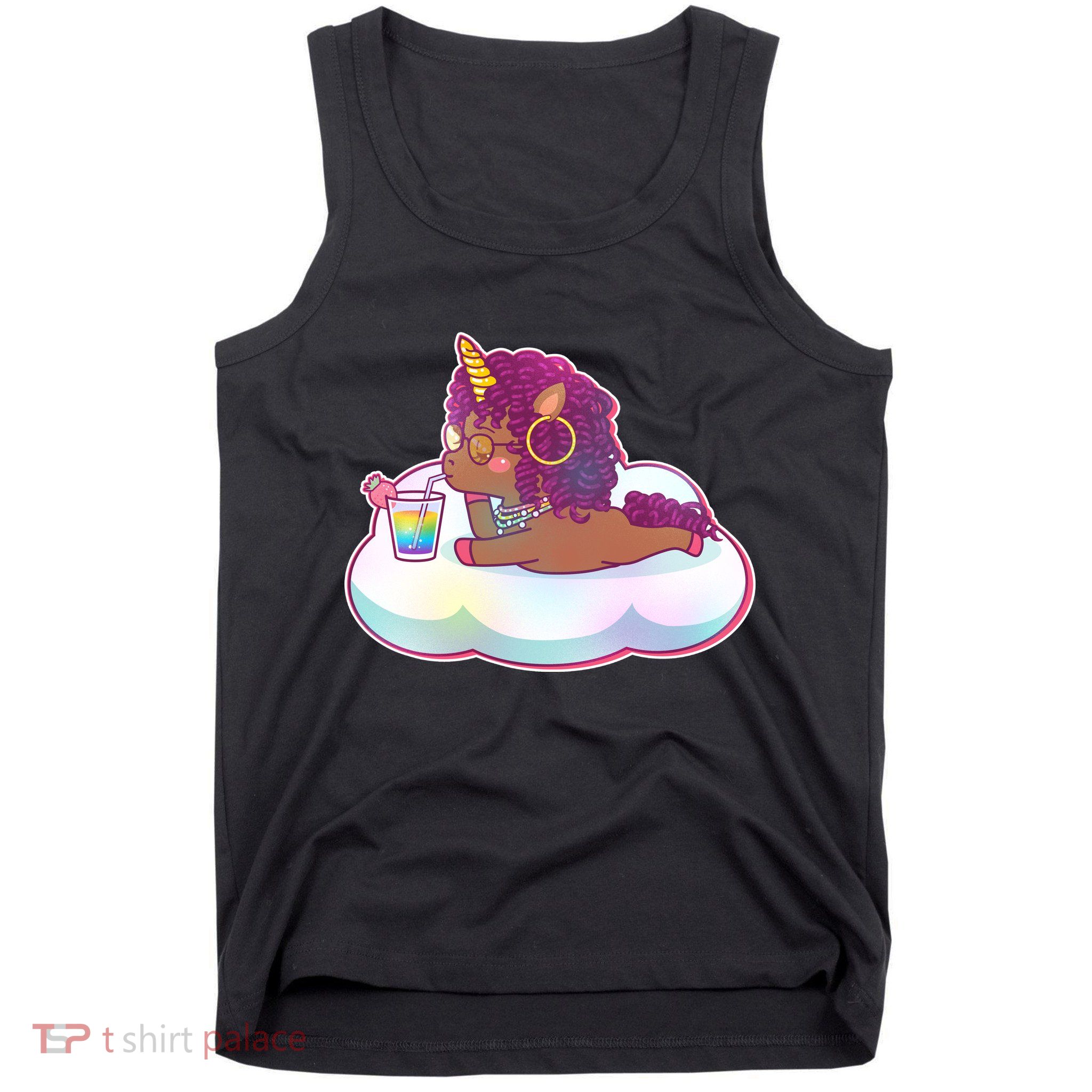 Cute Afro Unicorn Tank Top