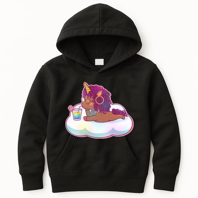 Cute Afro Unicorn Kids Hoodie