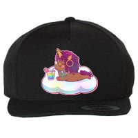 Cute Afro Unicorn Wool Snapback Cap