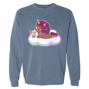 Cute Afro Unicorn Garment-Dyed Sweatshirt