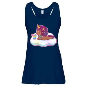 Cute Afro Unicorn Ladies Essential Flowy Tank