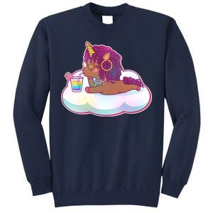 Cute Afro Unicorn Tall Sweatshirt