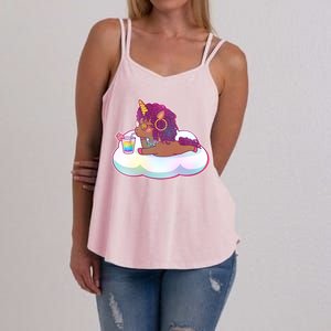 Cute Afro Unicorn Women's Strappy Tank