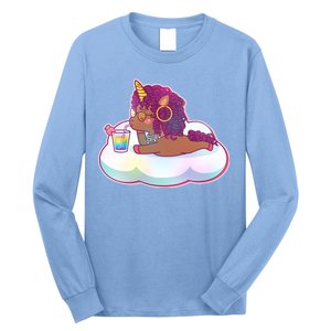 Cute Afro Unicorn Long Sleeve Shirt