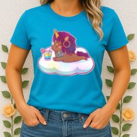Cute Afro Unicorn Womens T-Shirt