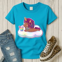 Cute Afro Unicorn Womens T-Shirt