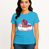 Cute Afro Unicorn Womens T-Shirt