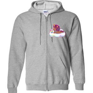 Cute Afro Unicorn Full Zip Hoodie