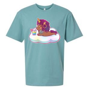 Cute Afro Unicorn Sueded Cloud Jersey T-Shirt