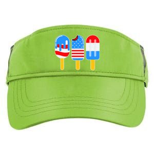 Cute American Flag Popsicles  Adult Drive Performance Visor