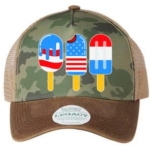 Cute American Flag Popsicles  Legacy Tie Dye Trucker Hat