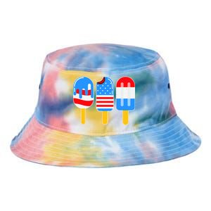 Cute American Flag Popsicles  Tie Dye Newport Bucket Hat