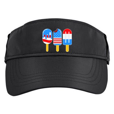 Cute American Flag Popsicles  Adult Drive Performance Visor