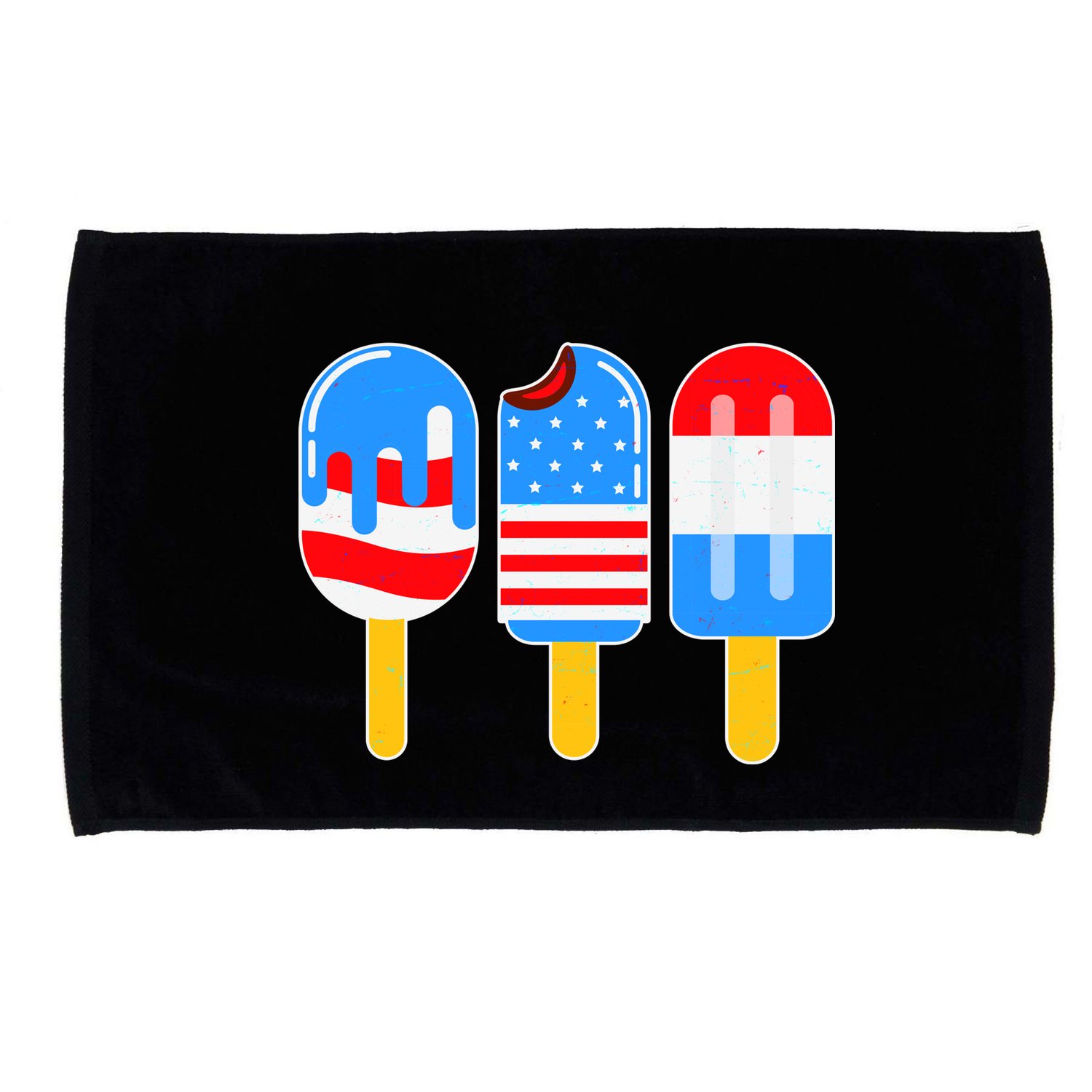 Cute American Flag Popsicles  Microfiber Hand Towel