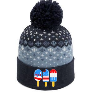 Cute American Flag Popsicles  The Baniff Cuffed Pom Beanie