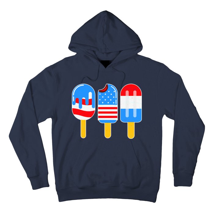 Cute American Flag Popsicles  Hoodie