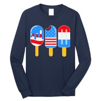 Cute American Flag Popsicles  Long Sleeve Shirt