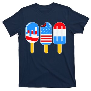 Cute American Flag Popsicles  T-Shirt