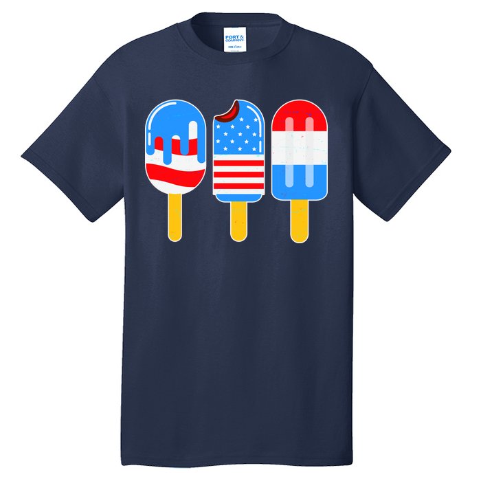 Cute American Flag Popsicles  Tall T-Shirt