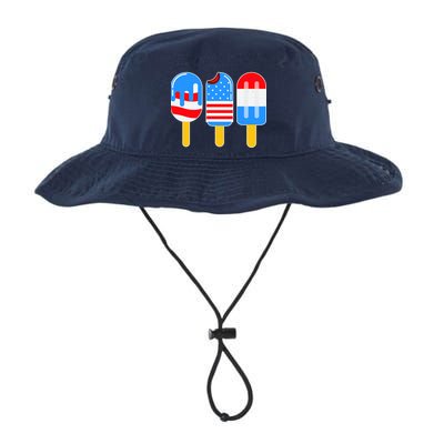 Cute American Flag Popsicles  Bucket Hat