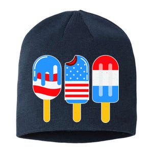 Cute American Flag Popsicles  Sustainable Beanie