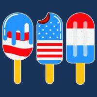 Cute American Flag Popsicles  16 in Basic Backpack