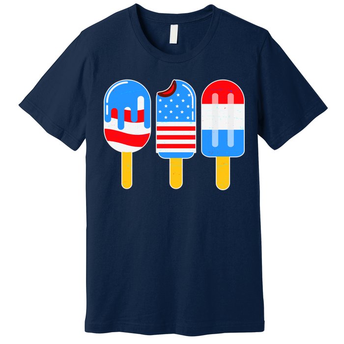 Cute American Flag Popsicles  Premium T-Shirt