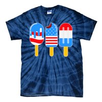 Cute American Flag Popsicles  Tie-Dye T-Shirt