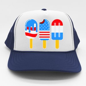 Cute American Flag Popsicles  Trucker Hat