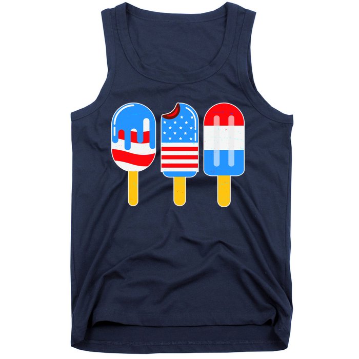 Cute American Flag Popsicles  Tank Top