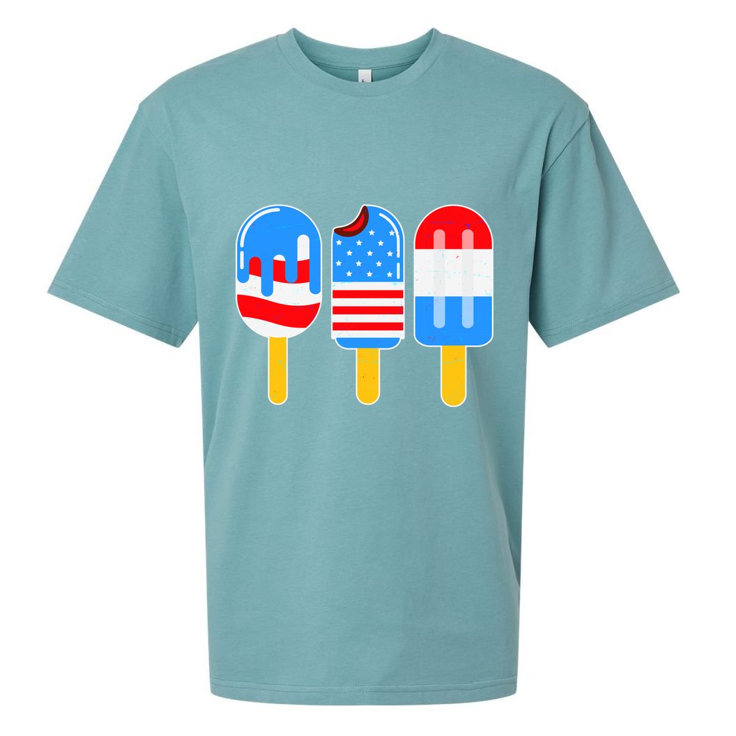 Cute American Flag Popsicles  Sueded Cloud Jersey T-Shirt