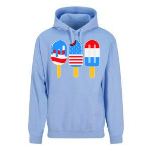 Cute American Flag Popsicles  Unisex Surf Hoodie