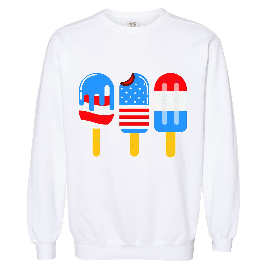 Cute American Flag Popsicles  Garment-Dyed Sweatshirt