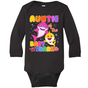 Cute Auntie Of The Baby Shark Baby Long Sleeve Bodysuit