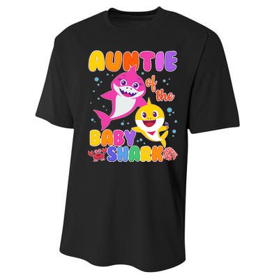 Cute Auntie Of The Baby Shark Performance Sprint T-Shirt