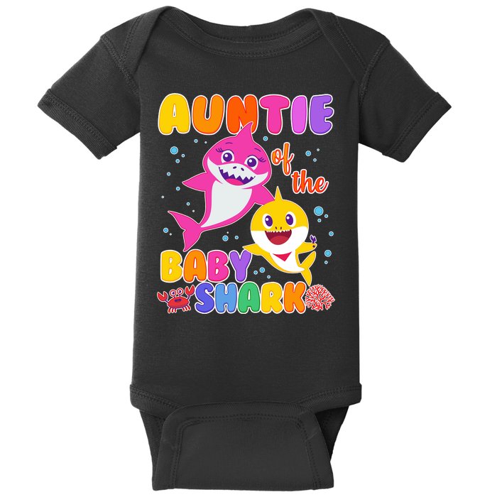 Cute Auntie Of The Baby Shark Baby Bodysuit