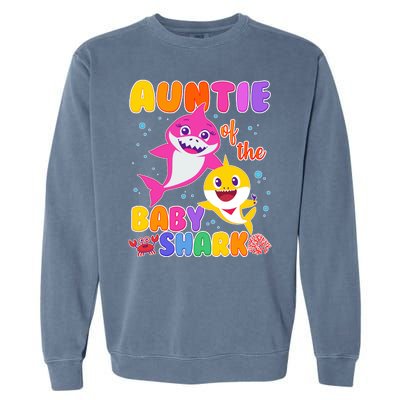 Cute Auntie Of The Baby Shark Garment-Dyed Sweatshirt