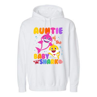 Cute Auntie Of The Baby Shark Garment-Dyed Fleece Hoodie